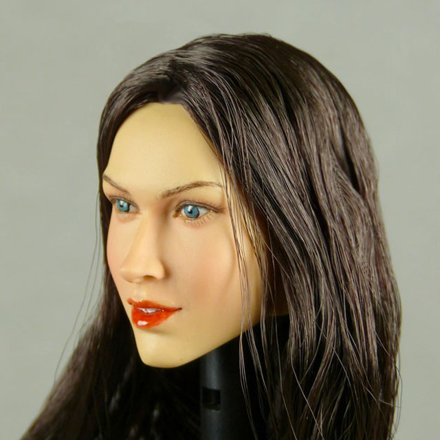 Nouveau Toys 1/6 Scale Female Head Sculpt Samantha With Black Hairpiece - NT001BB